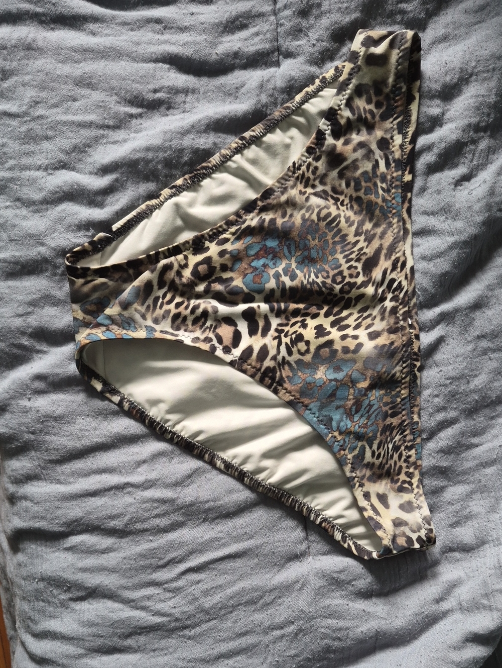 SHAN Luxury Swimwear Leopard Print Bikini Bottom Size